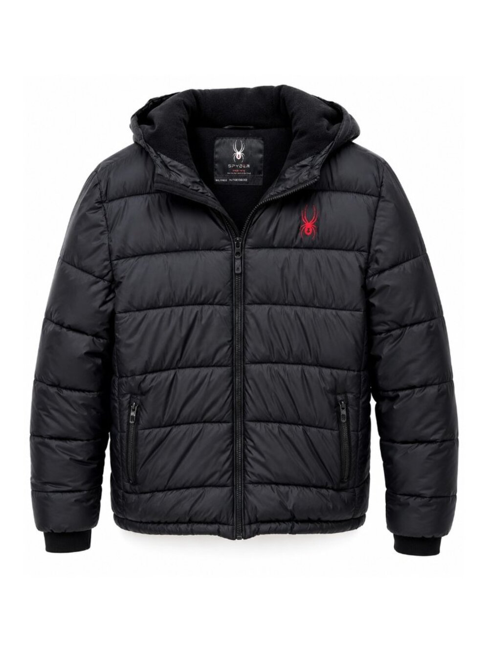 Spyder Youth Hooded Puffer Jacket | Youth XL (18/20) | Black